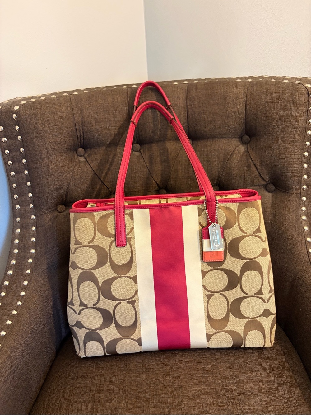 Coach Hampton Weekender Signature Tote